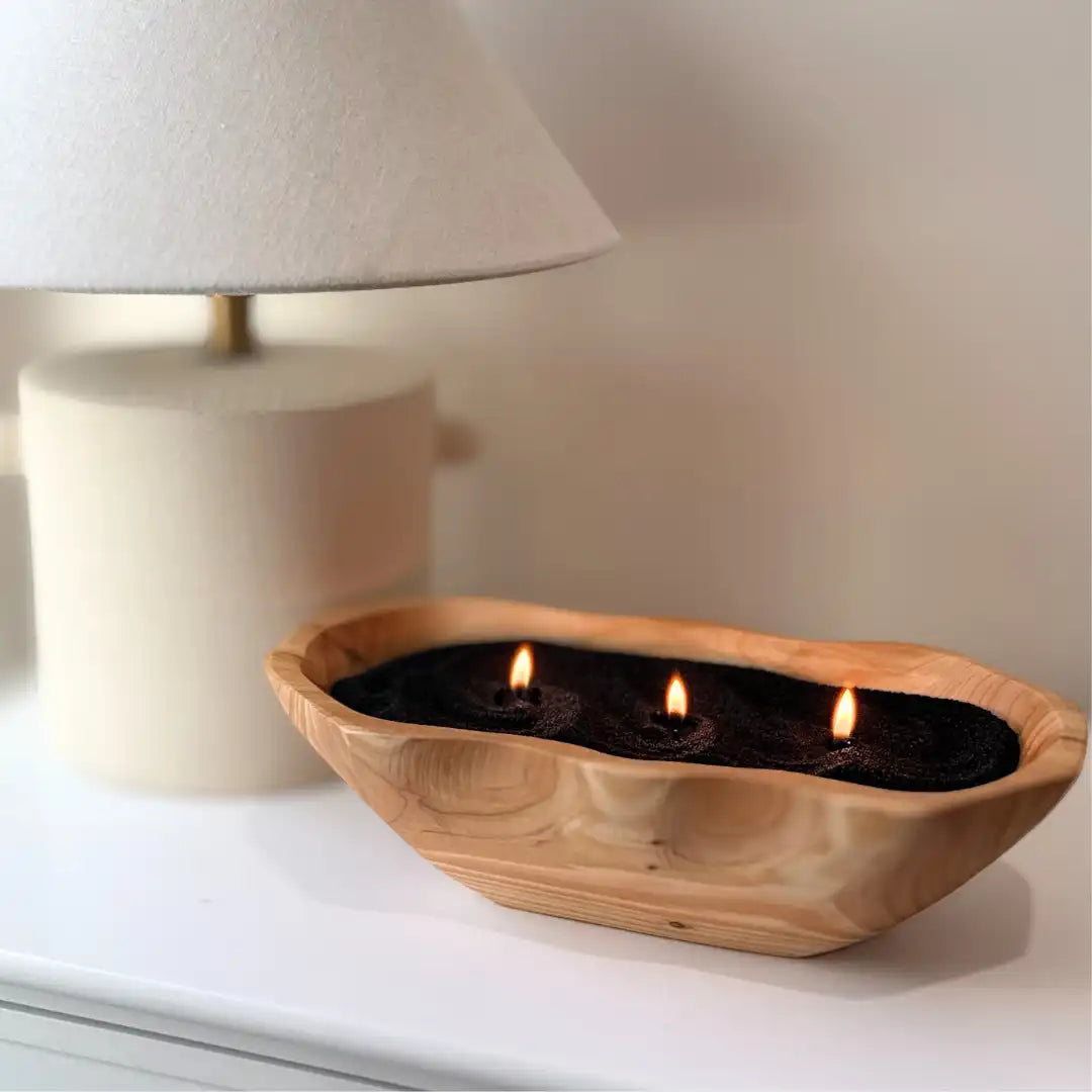 Wood Bowl Gift Set - Unscented Colored