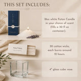 Gift Set with Vase - Scented White